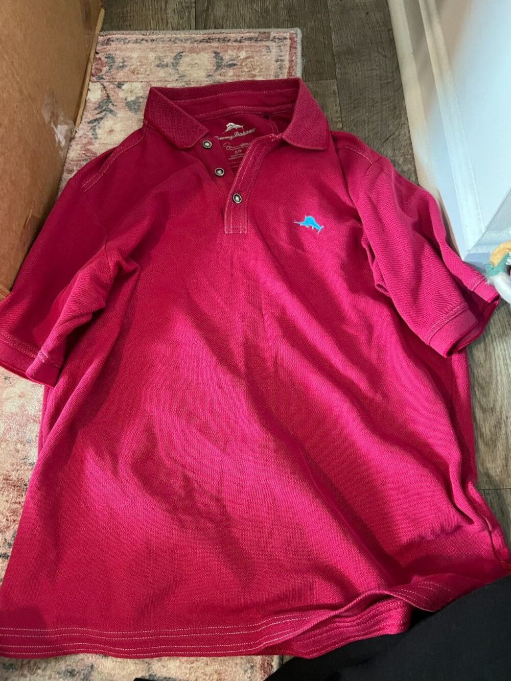 Tommy Bahama pink polo size small